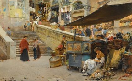 On The Steps Of The Rialto, Venice — size preview