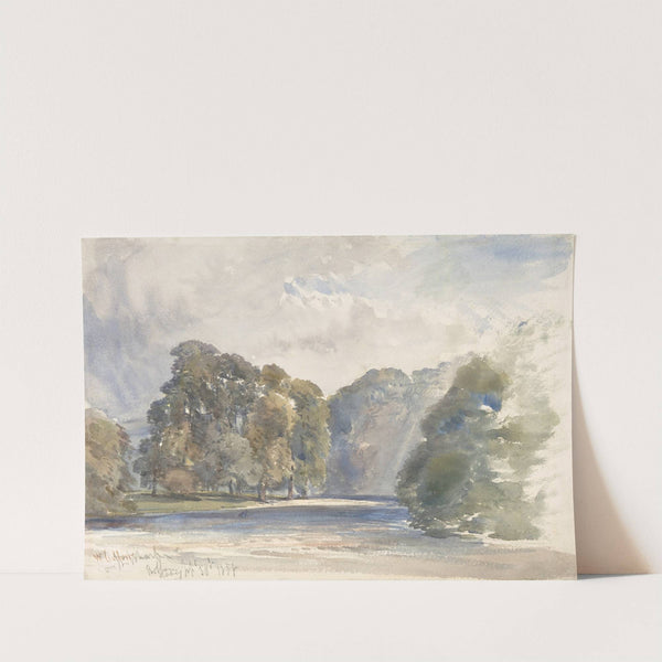 On the Wharfe, Bolton Abbey (1858) by William Callow