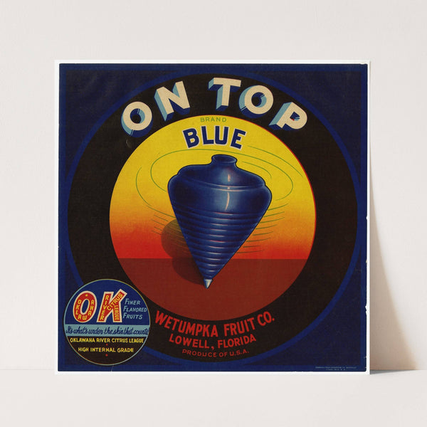 On Top Brand – Blue Label Citrus Label (1930-1950)