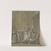 On trouve le corps mort de l&#039;hote que l&#039;on avait cache by Jean-Baptiste Oudry