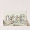 Onderhandeling tussen gids van reisgezelschap en muilezeldrijvers met wie zij naar de Etna gaan (1778) by Abraham-Louis-Rodolphe Ducros