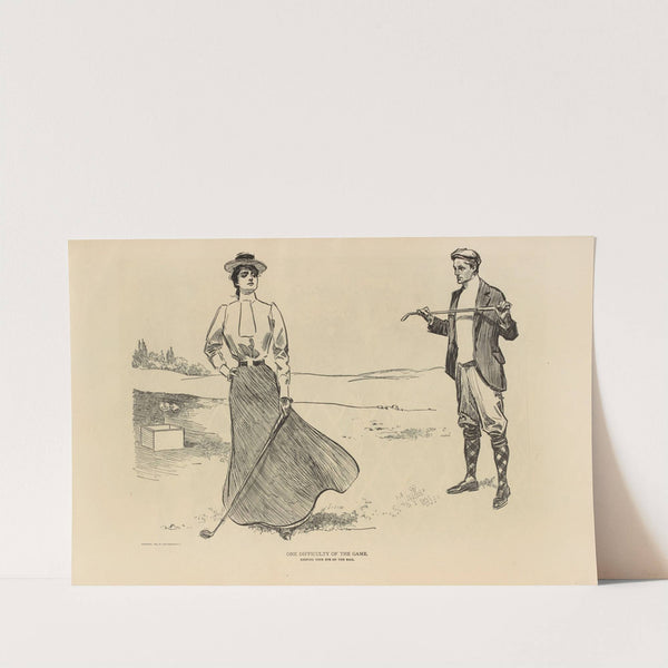 One difficulty of the game (1893-1900) by Charles Dana Gibson