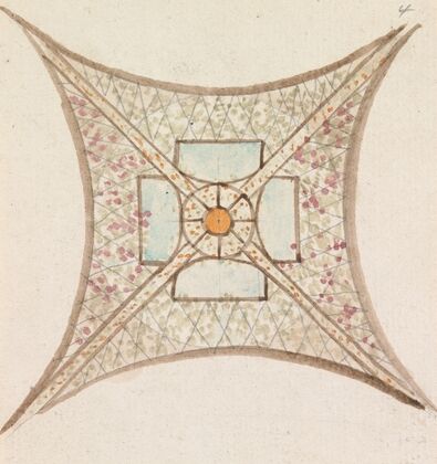 One of Four Sketches, of Ceilings, in the Vatican Gallery