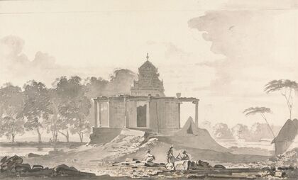 One of the Five Pagodas built by the Rajah Tullojee