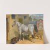 One Of The Scots Greys In A Yard With Dog And Goats by John Frederick Herring Snr.