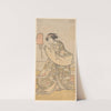 One of the Segawas as a Salt Woman holding a high rose hat by Katsukawa Shunchō