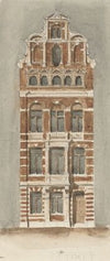 Ontwerp van de gevel van een stadshuis