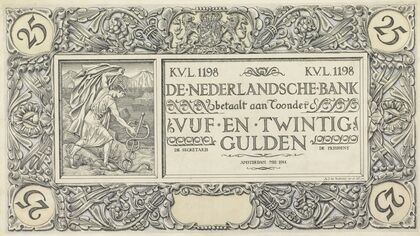 Ontwerp voor bankbiljet van 25 gulden (1912)