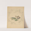 Ontwerp voor bord van het model ‘Square’ met twee konijnen by Albert Louis Dammouse