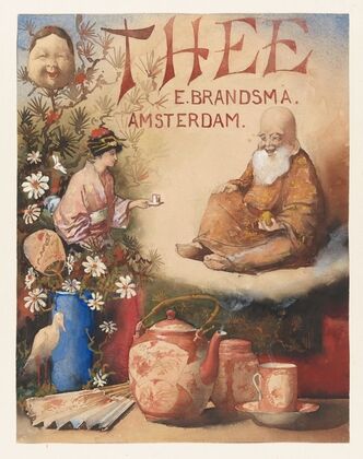 Ontwerp voor een affiche voor thee van E. Brandsma, Amsterdam