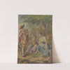 Ontwerp voor een behangselschildering of schilderij met het Spaanse Heidin Preciosa en Don Juan (1719 - 1775) by Rienk Keyert