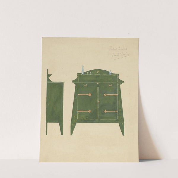 Ontwerp voor een buffetkast by Gust van de Wall Perné