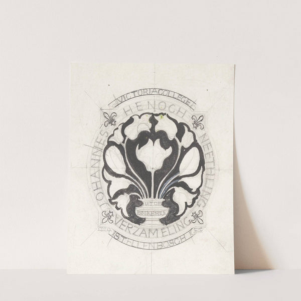 Ontwerp voor een ex libris van Johannes Henoch Neethling (1874) by Carel Adolph Lion Cachet