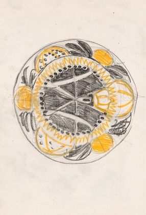 Ontwerp voor een gedenkbord ter gelegenheid van de inhuldiging van Koningin Wilhelmina