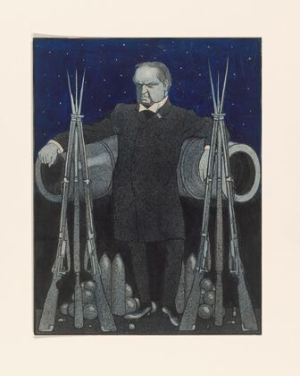 Ontwerp voor een politieke spotprent op Abraham Kuyper