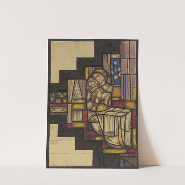 Ontwerp voor raam in het Nederlands Paviljoen op de tentoonstelling Arts Décoratifs te Parijs, 1925 by Richard Nicolaüs Roland Holst