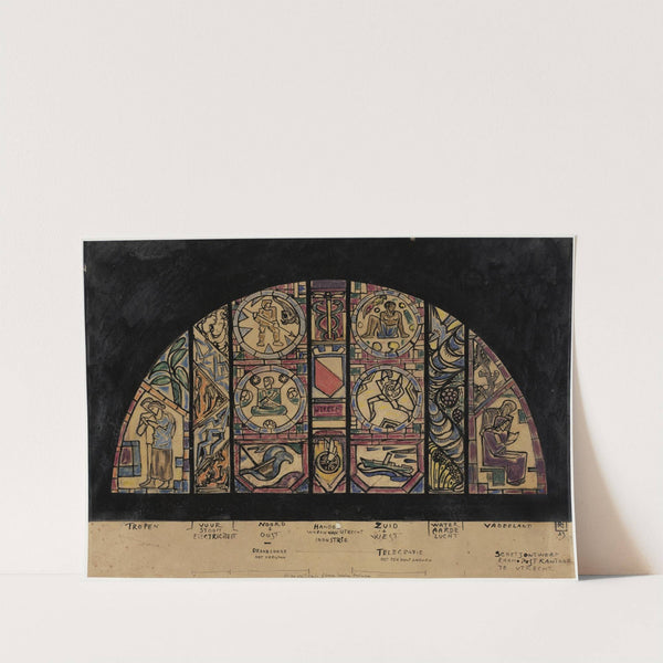 Ontwerp voor raam in het postkantoor te Utrecht by Richard Nicolaüs Roland Holst