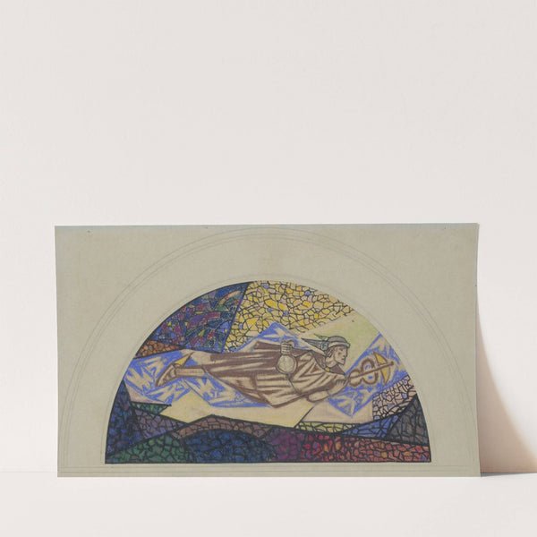 Ontwerp voor raam van het postkantoor te Utrecht; Mercurius (1924) by Richard Nicolaüs Roland Holst