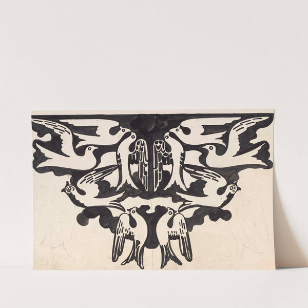 Ontwerp voor wandtapijt met tien duiven (1874) by Carel Adolph Lion Cachet