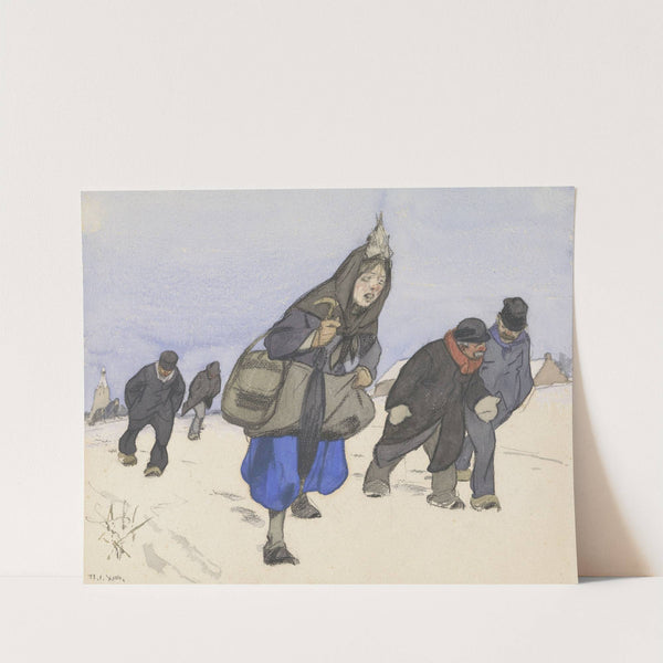 Oorlogsvluchtelingen in de sneeuw (1914) by Alfred Ost