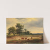 Open Landscape with Herdsman Resting near Mödling by Josef Feid