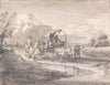 Open Landscape with Horsemen and Covered Cart