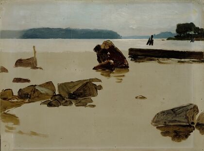 Open Sea off Haikko, study for Boys Playing on the Shore