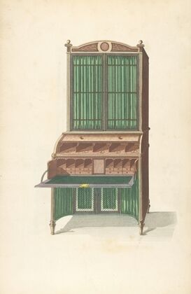Open secretary-bookcase