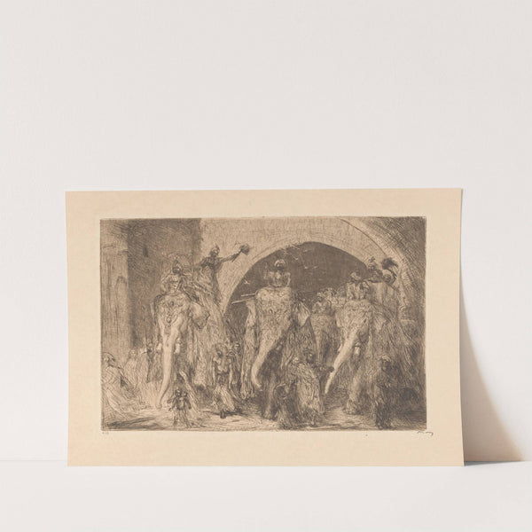 Optocht met olifanten (c. 1877 - c. 1932) by Marius Bauer