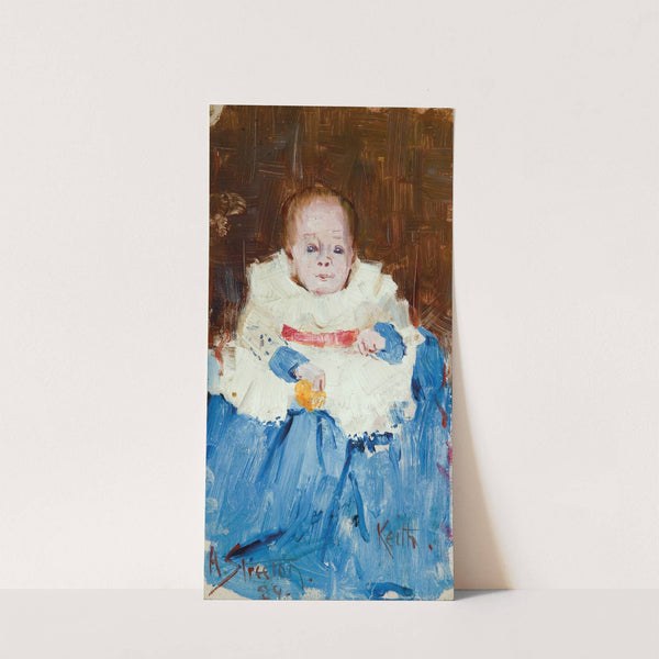 Orange, blue and white (portrait of Keith) by Arthur Streeton