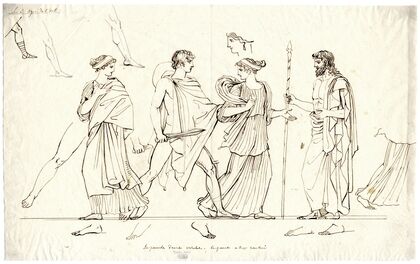 Orestes retrieving Hermione from Menelaos