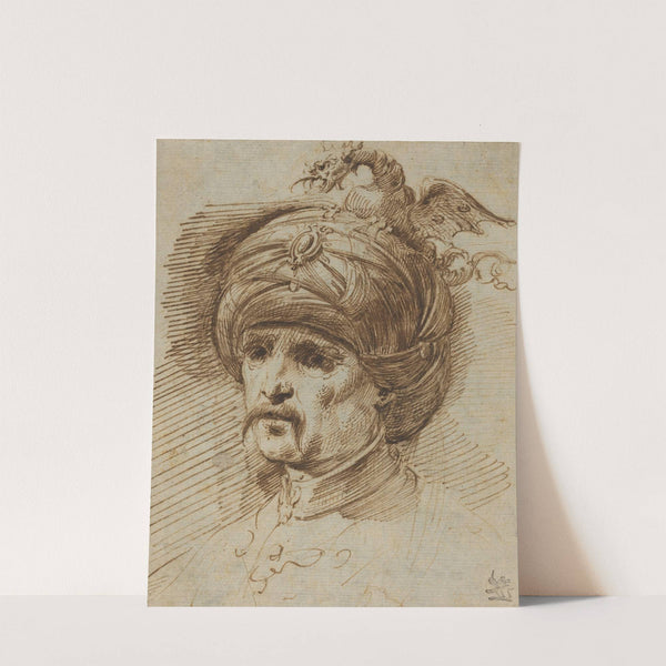 Oriental in a Fantastic Headdress (1731-1732) by Christian Wilhelm Ernst Dietrich