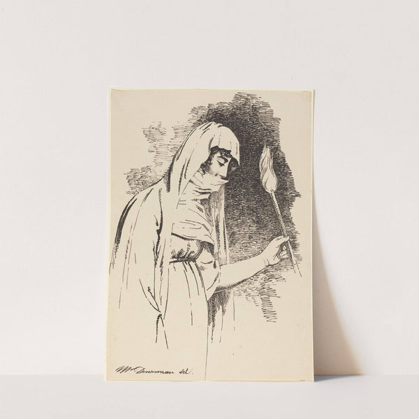 Oriental Woman, Holding a Torch by John Downman
