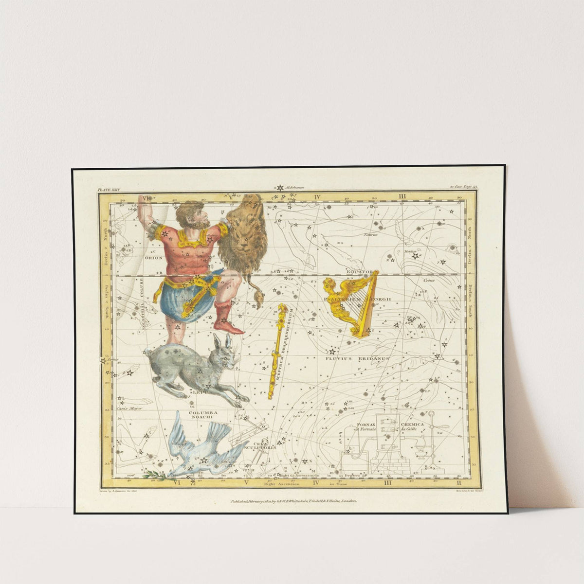 Orion, Psaltriem Georgii, Sceptrum Brandenburgium, Lepus and Columba Noachi (1822) by Alexander Jamieson