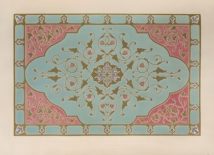 Ornamental cover of a colour box