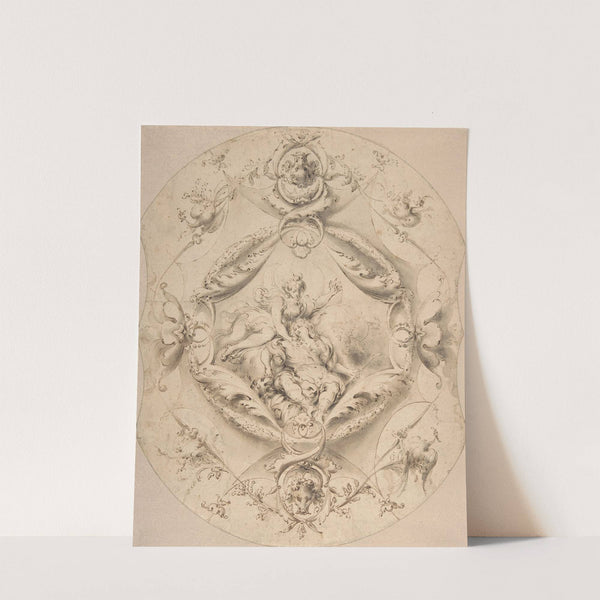 Ornamental Design with Diana and Endymion in a Central Cartouche by Jacob Denys