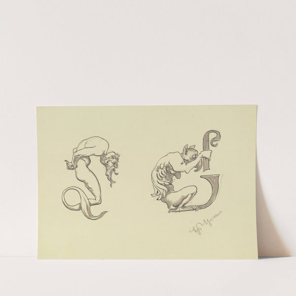 Ornamentale Buchstaben LD by Hans Thoma