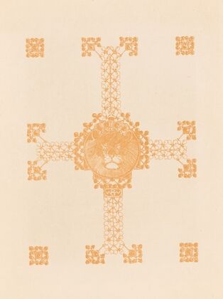 Ornamentiek en een gekroonde leeuw (1910)