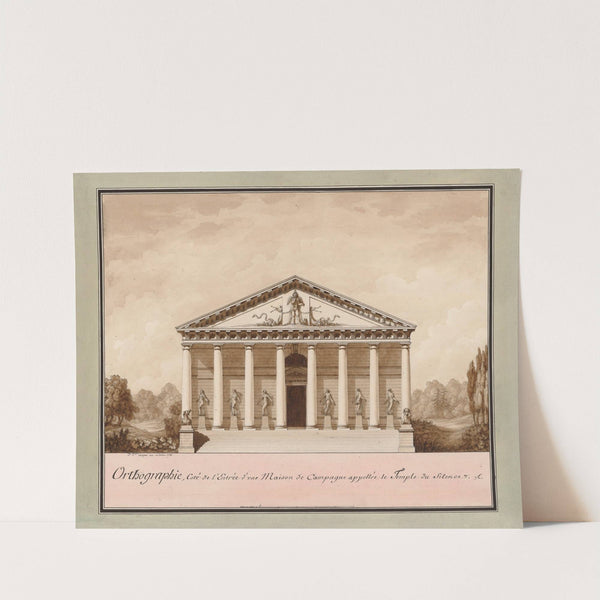 Orthographie, côté de l’entrée d’une maison de campagne appellée le temple du Silence (1788) by Jean Jacques Lequeu