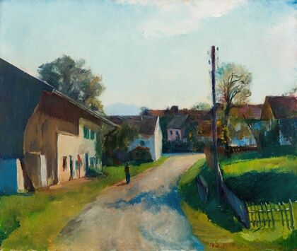Ortsstraße in Gstadt am Chiemsee