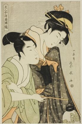 Osome and Hisamatsu, from the series ‘Beauties in Joruri Roles (Bijin awase joruri kagami)’