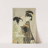 Osome and Hisamatsu, from the series &#039;Beauties in Joruri Roles (Bijin awase joruri kagami)&#039; by Ichirakutei Eisui