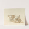 Ossenwagen met boer by Otto Howen