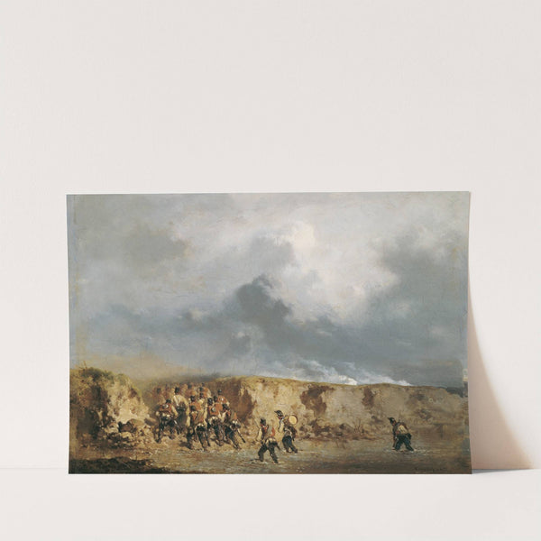 Österreichische Soldaten eine Furt überschreitend (1851) by August von Pettenkofen