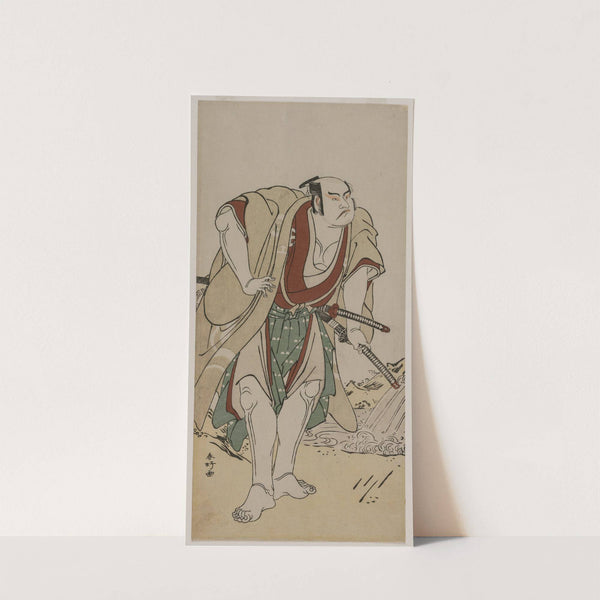 Otani Hiroji III as a Samurai Standing Beside a Stream by Katsukawa Shunkō
