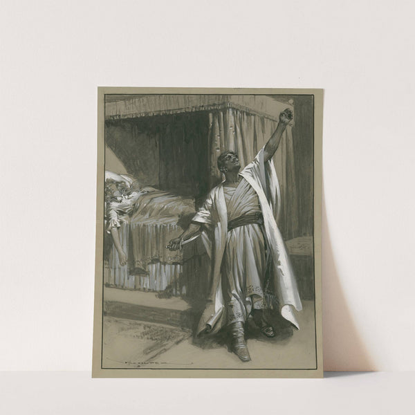 Othello, V, 2 at the Shaftesbury Othello; ‘Set you down this … I took by the throat the circumcised dog and smote him thus’ (1905) by Max Cowper