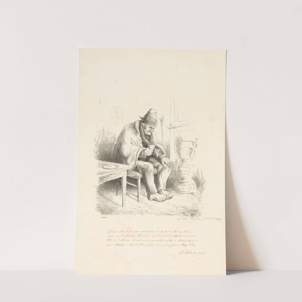 Oude man op stoel (1864) by Alexander Ver Huell