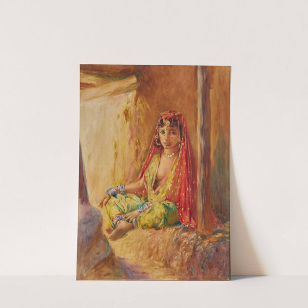 Ouled Naïl au voile rouge by Alphonse Birck