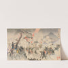 Our Army Attacking the Enemy Forces at Jiuliancheng (1894) by Adachi Ginkō