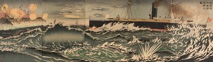Our Fleet of Warships Bombarding Dalian Bay (1894)